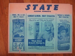 Jayne Mansfield The Girl Can't Help It Tom Ewell Stagecoach Fury lobby card - Picture 1 of 4