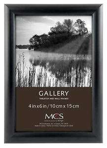 Marco de fotos MCS Bullnose Tabletop 4x6 negro (mismo envío cualquier cantidad) - Imagen 1 de 2