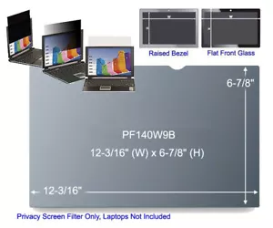 Filtro de privacidad 3M PF140W9B negro sin marco para computadora portátil de pantalla ancha de 14" (16:9) - Imagen 1 de 1