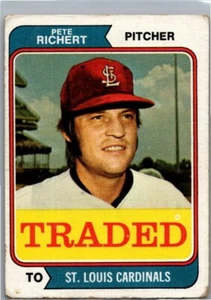 1974 Topps #348T Pete Richert Traded - Picture 1 of 2