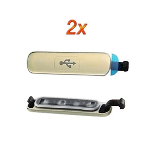 USB-Abdeckung für Samsung Galaxy S5, 2er USB-Dichtung Gold - Bild 1 von 1