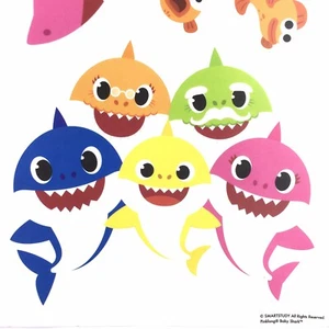 Pinkfong Wall Decals Baby Shark 18 Peel and Stick Removable - Picture 1 of 8