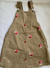 Baby Gap-Baby Girl Jumper Dress-Size 4 Yrs-100% Cotton-Beige Color With Flowers