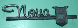 vintage Chevrolet Nova Chevy II nameplate script emblem badge metal ornament GM - Bild 1 von 2