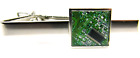Printed Circuit Board Badge PCB Tieclip Tie Pin Clip Gift Silver