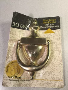Baldwin Solid Brass Door Knocker 7" X 3 1/2" New - Picture 1 of 2