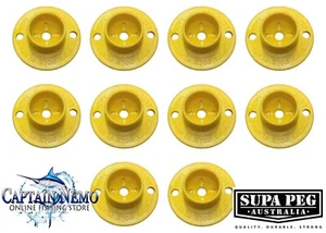 SUPA PEG 10 X POLYPROPYLENE TENT POLE BASE PLATE HEAVY DUTY CAMPING TENT PL180 - Picture 1 of 5