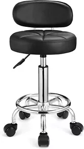 Adjustable Seat Work Shop Stool Chair Swivel Bench Bar Rolling Garage Mechanics - Bild 1 von 8