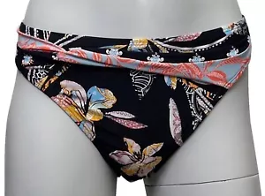 MARKS & SPENCER Damas Traje de Baño Negro Floral Hipster Bikini Parte Inferior Reino Unido 18 - Imagen 1 de 10