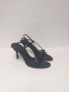 Nine West Womens Black Strappy Sandal with Heels Size 6M - Picture 1 of 8