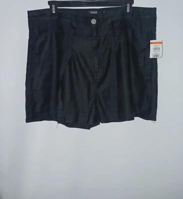 Hudson Womens Black Paper Bag Shorts 27 Linen Lyocell Spandex Tie Waist Pockets - Image 1 of 4