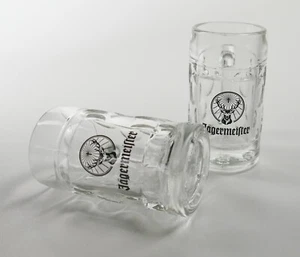 2 x Jägermeister liquore mini boccale birra shotglas bicchieri da liquore 4cl stamper 9331 - Foto 1 di 6