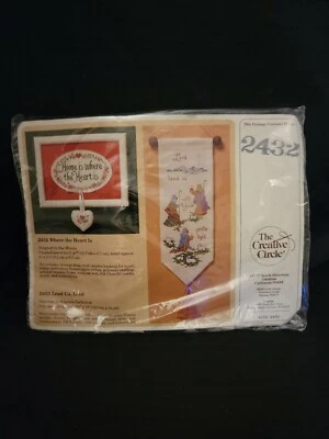 Kit de punto de cruz Creative Circle 2432 Home Is Where the Heart Is Frame nuevo sello Foto 1 de 4
