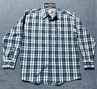 Wrangler George Strait Cowboy Cut Collection Men's Large Western Shirt Plaid