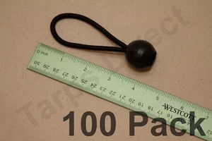 Bungies a sfera neri premium 4" - confezione da 100 - elastico da carico a baldacchino - Foto 1 di 1