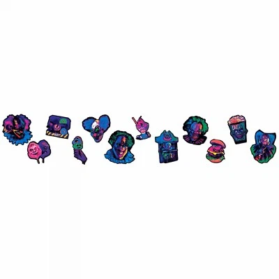 AMSCAN Creepy Carnival Blacklight Haunted Circus Halloween Party Decoration Cutouts