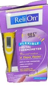 Thermometer ReliOn 10 Second Digital Soft & Flexible Tip - Picture 1 of 5