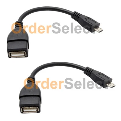 Cable 2 USB Micro B a A OTG para Samsung Galaxy Note 5 S6 S7 Edge Plus Active Foto 1 de 4