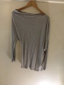 REISS Norah-Drape LS Slash Neck Neutral Top Size M BNWT RRP $295.00 - Picture 1 of 10