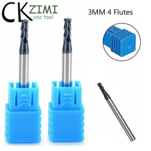 5pcs 3mm Solid Carbide Straight Shank 4Flute End Mill CNC Cutter Slot Drill Bit - Picture 1 of 8