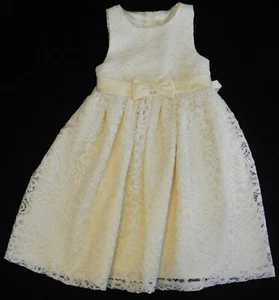 💛American Princess Pouf/Fit & Flair Dress Light Yellow Girls 6x - Picture 1 of 19