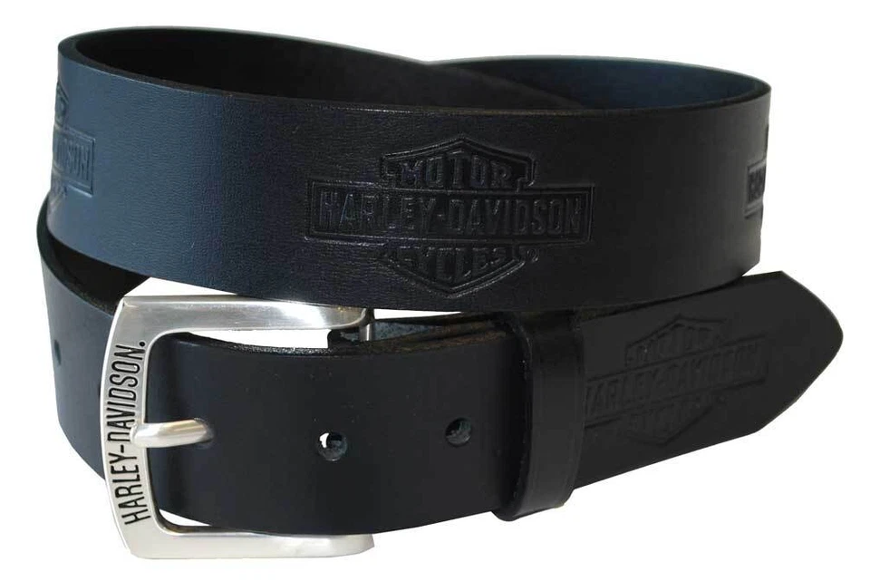Ремень мужской Harley-Davidson Tradition Bar & Shield черный кожаный HDMBT10576 - Изображение 1 из 1