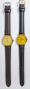 2x Montres Homme Quartz Doré (Seiko, Limit)-- Fonctionne - Photo 1/5