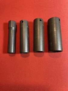 4 Snap-on 1/4 drive Deep 6-pt Impact Socket SIMTM8 SIMTM12 SIMTM14 SIMTM18 - Picture 1 of 4