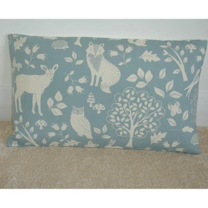 12x16 Oblong Bolster Cushion Cover Duck Egg Fox Deer Owl Tree Wildlife 16x12 - Picture 1 of 1