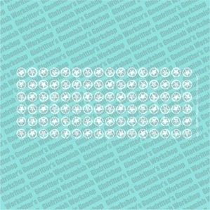 WWII US WHITE STENCIL INVASION STARS 1:100 SCALE (15MM SCALE) WATERSLIDE DECALS - Bild 1 von 2