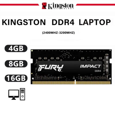 Kingston HyperX FURY DDR4 16GB 8GB 4GB 2400 2666 3200 MHZ Laptop RAM Memory . - Image 1 of 4