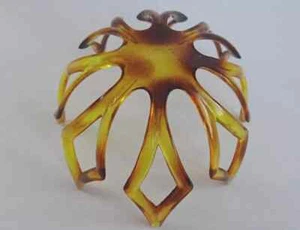 Vintage Bun Cage Hair Clip 1950s Ladies Faux Tortoiseshell Plastic French 50s - Picture 1 of 9