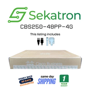 ♻️ Cisco Refresh CBS250-48PP-4G 48 puertos Gigabit Ethernet PoE con 4 SFP ⚡Envío rápido - Imagen 1 de 2
