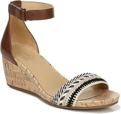 Naturalizer Areda Womens Cork Wedge Sandal Natural Faux Leather US Size 9.5 M - Image 1 of 4
