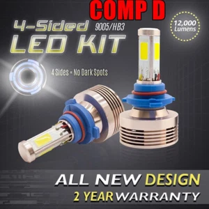 120W 12000LM LED 360 4 Caras Kit Faro 6000K Bombillas de haz alto - 9005 HB3 (D) - Imagen 1 de 5
