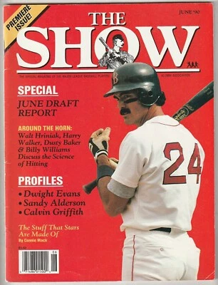 1990 June The Show Baseball Magazine---Premiere Issue---Dwight Evans - Image 1 of 2