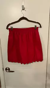 Gonna J By J Crew rosa misto lino con bordo smerlato taglia 2 - Foto 1 di 10