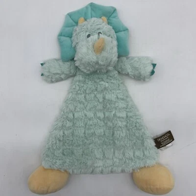 Dinosaurio Sonajero Niño Juguete Lovey Manta de Seguridad Aqua Peluche Animal Demdaco Foto 1 de 4