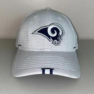 New Era Los Angeles Rams Fitted Hat Cap Size M/L White Blue - Picture 1 of 6