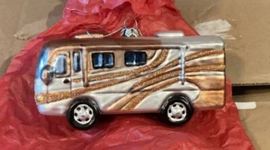 Vintage Glass Blown Christmas Ornament “MOTORHOME” EUC - Picture 1 of 2