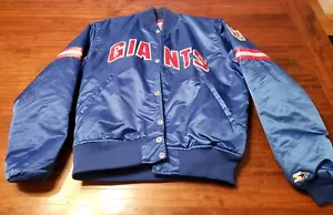 Giacca Bomber Vintage Starter New York Giants Raso anni 90 Taglia M - Foto 1 di 11