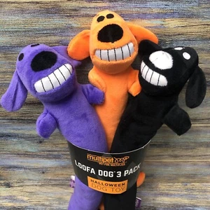 Cachorro Perro Juguete 12" Pack 3 Loofa Halloween Peluche Peluche Multicolor - Imagen 1 de 11