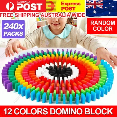 240-960pcs Domino Blocks Tiles Tumbling Dominoes Knock Down DF - image 1 of 4