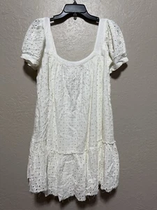 Free People Janie Eyelet White Mini Dress Size XS - Picture 1 of 7