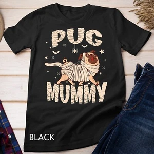 Mujer Moda Halloween Perro Meme Pug Dueño Disfraz Pug Momia Camiseta Unisex - Imagen 1 de 12