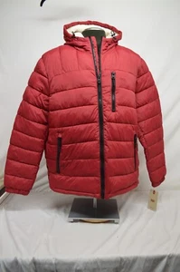 NEW Levis Quilted Puffer Jacket Sherpa Lined Hood Red, Men's 2XL NEW WITH TAGS - Picture 1 of 12