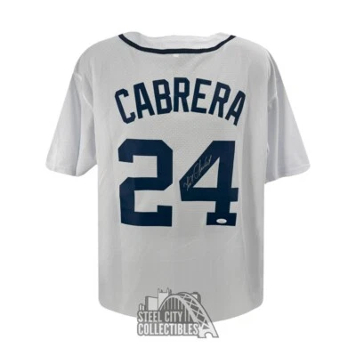 Miguel Cabrera Autographed Detroit Custom White Baseball Jersey - JSA - Image 1 of 2