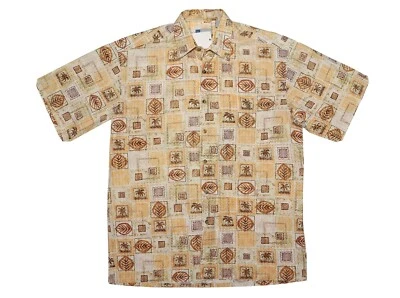 HALF MOON BAY ~ Aloha Hawaiian Short Sleeve Button Up ~ Size Mens Medium - Image 1 of 2