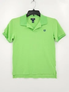 Chaps Boys Size L(14-16) Color Green Short Sleeves With Logo Collared Polo Shirt - Picture 1 of 5