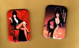 ELVIRA     2  MAGNETS OR ,BUTTON,  PINBACK  2"X3" W/ ROUNDED CORNER - Picture 1 of 5